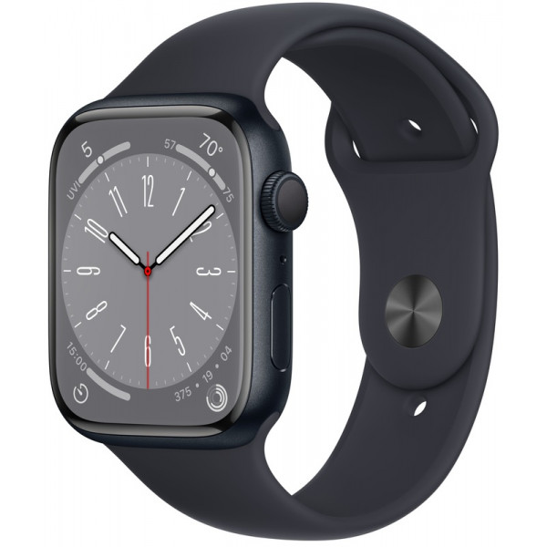  Apple Watch Series 8 GPS 45mm Midnight Aluminium Case with Midnight Sport Band (MNP13/MNUJ3/MNUL3) Approved Вітринний зразок