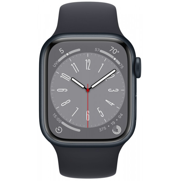  Apple Watch Series 8 GPS 45mm Midnight Aluminium Case with Midnight Sport Band (MNP13/MNUJ3/MNUL3) Відновлений