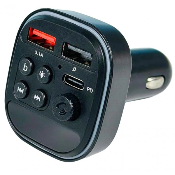  FM Модулятор C16 3A PD20W LED Black