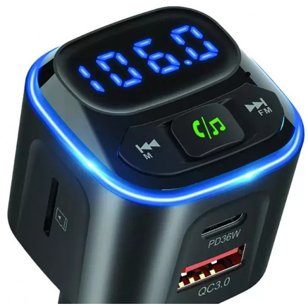 FM Модулятор Proove FM Launcher Luxor 36W (PD+QC30) Type-C+USB