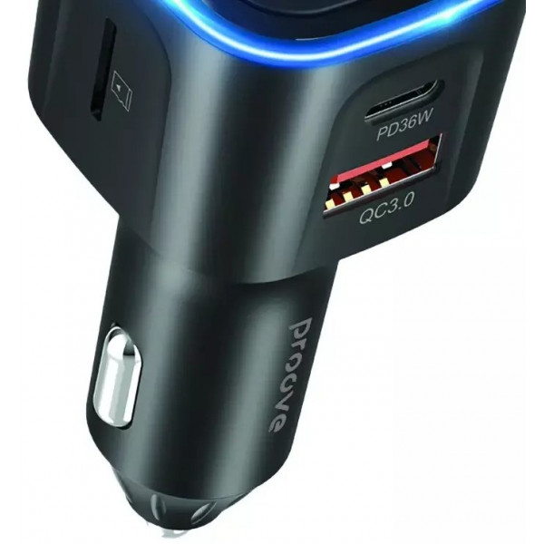  FM Модулятор Proove FM Launcher Luxor 36W (PD+QC30) Type-C+USB