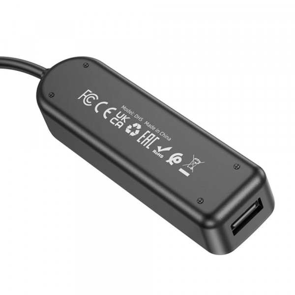  Type-C HUB Borofone DH5 Erudite 4-in-1 Type-C to USB20*4 02m Black