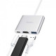  Type-C HUB Hoco HB14 Type-C to USB30+HDMI+PD Silver
