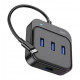  Type-C HUB Hoco HB31 4 in 1 Type-C to 4x USB30 02m Black