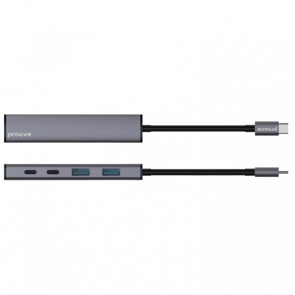  Type-C хаб Proove Arc Link 5 in 1 (2 USB 30 + 3 Type-C 30) Silver (HBAL00222024)