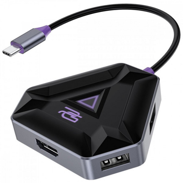  Type-C хаб Proove Gaming Spectre (2*USB30 + Type-C + PD100W + HDMI) Dark Gray (HBPG10221205)