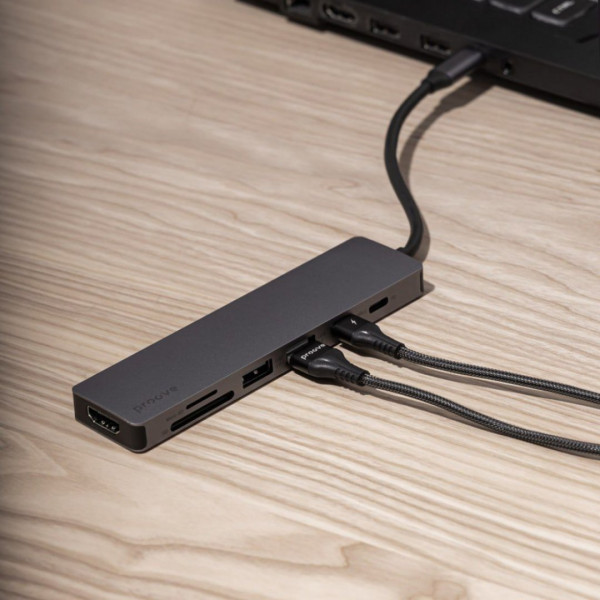  Type-C хаб Proove Iron Link 5 in 1 (3*USB30 + Type C + HDMI) Silver (HBIL00010604)