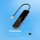  Type-C хаб Proove Shadow (2*USB30 + Type-C + PD100W + HDMI) Dark Gray (HBSW10221205)