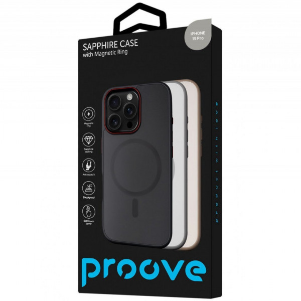  Чохол Proove Sapphire Case with Magnetic Ring для iPhone 15 Pro Natural Titanium (PCSAIP15P027)