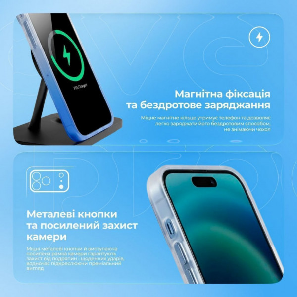  Чохол Proove Shadow Star Case with Magnetic Ring для iPhone 15 Pro Blue (PCSSIP15P012)