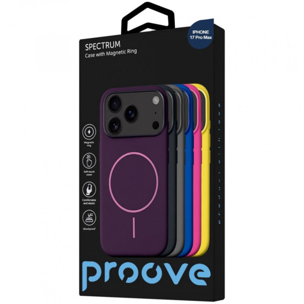  Чехол Proove Spectrum Case with Magnetic Ring для iPhone 17 Pro Max/18 Pro Max Midnight Blue (PCSPIP17PM08)