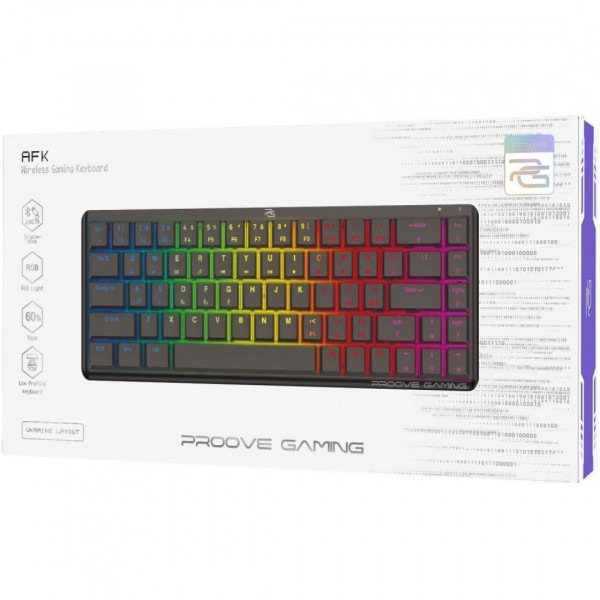 Бездротова клавіатура Proove Gaming AFK (Ukraine Layout) White (WKAFK1022002)