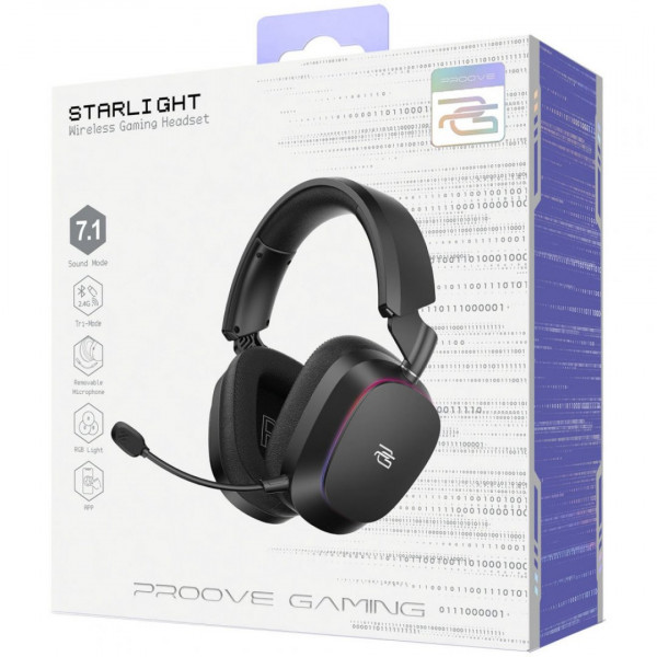  Бездротова ігрова гарнітура Proove Gaming Starlight (APP) White/Purple (WHSR00020017)