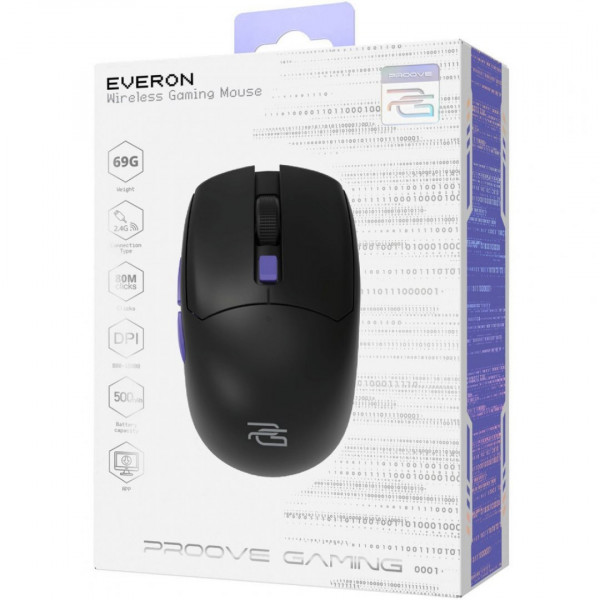  Бездротова ігрова миша Proove Gaming Everon Black (WMEV00022001)