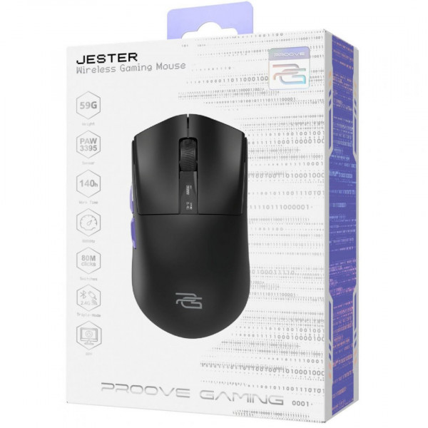  Бездротова ігрова миша Proove Gaming Jester 8K Black (WMJS00022001)