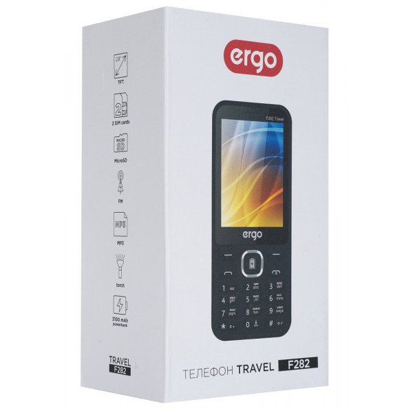  Мобільний телефон Ergo F282 Dual Sim Black