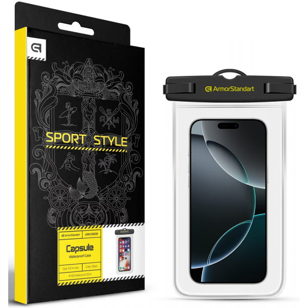  Водонепроникний чохол ArmorStandart Capsule Waterproof Black (ARM59233)