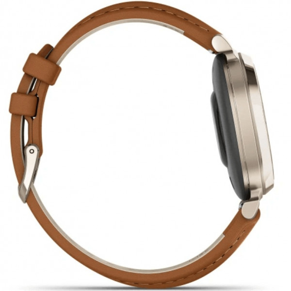  Смарт-годинник Garmin Lily 2 Classic Cream Gold with Tan Leather Band (010-02839-02/60)