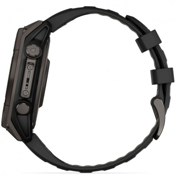  Смарт-часы Garmin Fenix 8 47mm Sapphire Solar Carbon Gray DLC Titanium/Black Silicone Band (010-02906-10/11/70)