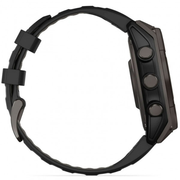  Смарт-часы Garmin Fenix 8 47mm Sapphire Solar Carbon Gray DLC Titanium/Black Silicone Band (010-02906-10/11/70)