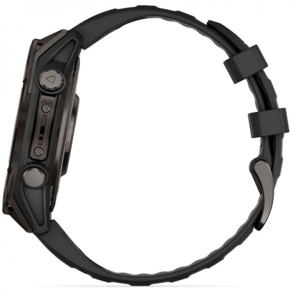  Смарт-часы Garmin Fenix 8 51mm AMOLED Sapphire Carbon Gray DLC Titanium Black/Pebble Gray Silicone Band (010-02905-20/21/63)