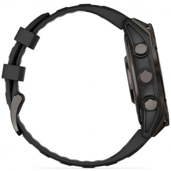  Смарт-часы Garmin Fenix 8 51mm AMOLED Sapphire Carbon Gray DLC Titanium Black/Pebble Gray Silicone Band (010-02905-20/21/63)