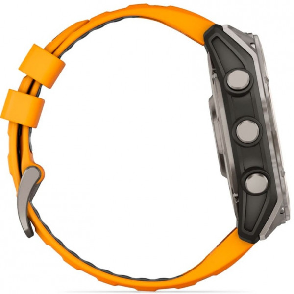  Смарт-часы Garmin Fenix 8 51mm AMOLED Sapphire Titanium Spark Orange/Graphite Silicone Band (010-02905-10/11/53)