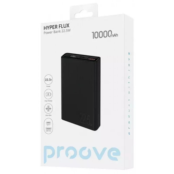  Зовнішній акумулятор Proove Hyper Flux 225W 10000mAh Black