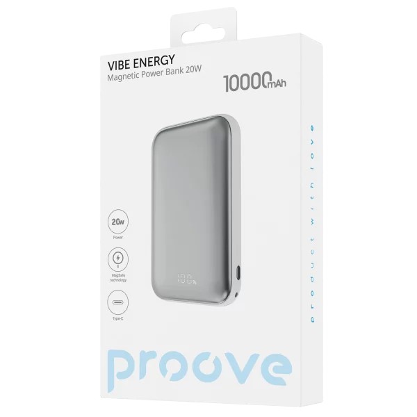 Мобільний Power Bank Proove Vibe Energy 10000mAh White