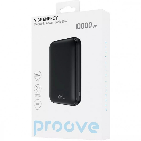  Мобільний Power Bank Proove Vibe Energy 10000mAh Black