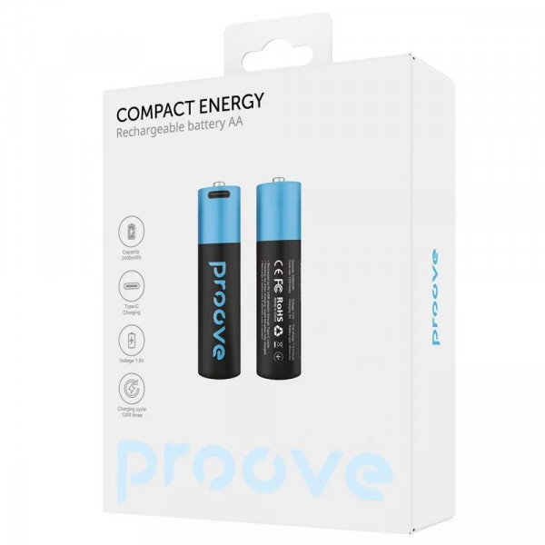  Акумуляторні батарейки Proove Compact Energy AA 2 pcs Black (RBCE26010008)