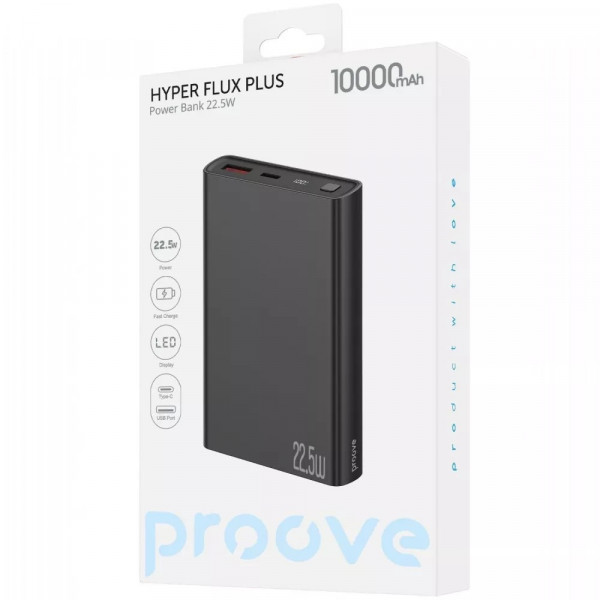  Зовнішній акумулятор Proove Hyper Flux Plus 225W 10000mAh Black (PBF122120001)