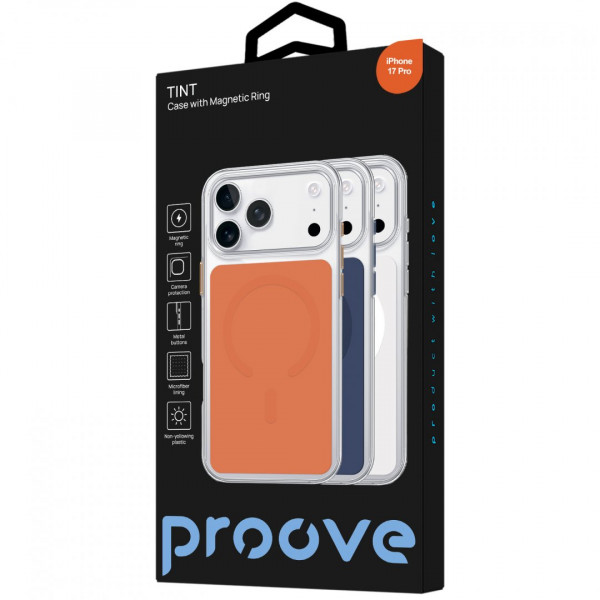  Чохол Proove Tint Case with Magnetic Ring iPhone 17 Pro Cosmic Orange (PCTCIP17P055)
