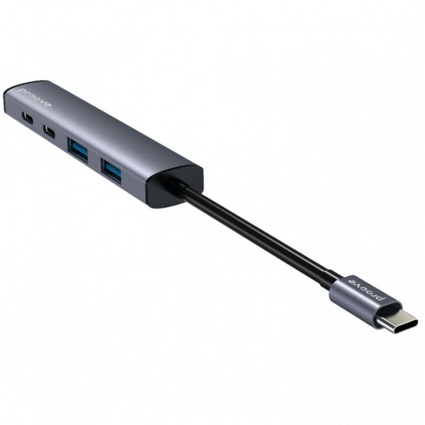  Type-C хаб Proove Arc Link 5 in 1 (2 USB 30 + 3 Type-C 30) Silver (HBAL00222024)