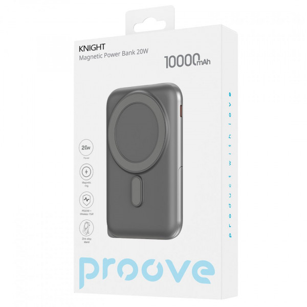  Павербанк Proove Knight 10000mAh 20W Dark Gray (PBGI20012205)