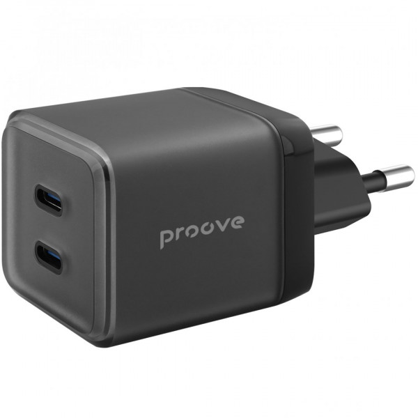  Мережевий зарядний пристрій Proove Pure GaN Max 67W 2 Type-C Black (WCPU67022201)