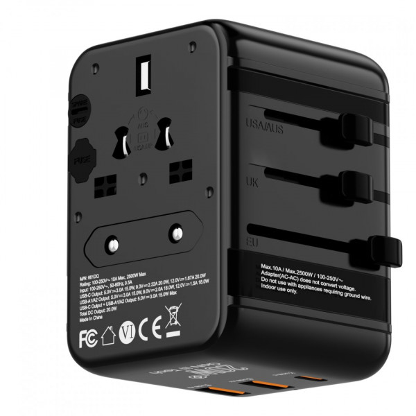  Універсальний адаптер Proove Trip 20W Black (TATL20310001)
