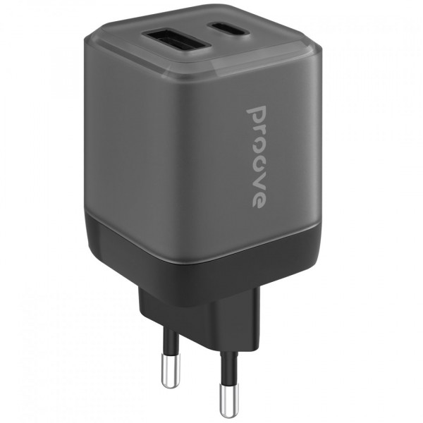  Мережевий зарядний пристрій Proove Pure GaN Plus 30W (Type-C + USB) Black (WCPU30111201)