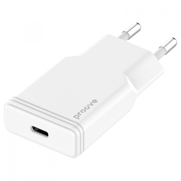  Мережевий зарядний пристрій Proove Slender 20W Type-C White (WCSS20010002)