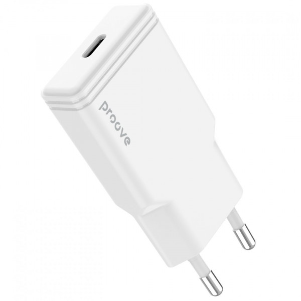  Мережевий зарядний пристрій Proove Slender 20W Type-C White (WCSS20010002)