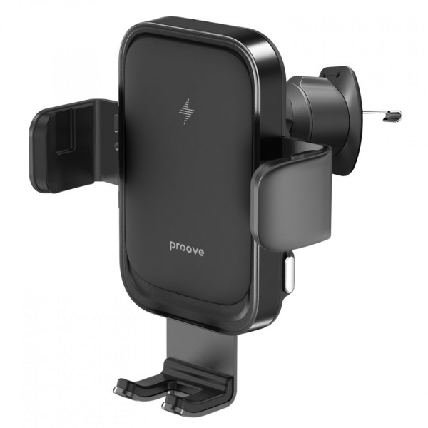  Автомобільний тримач з бездротовою зарядкою Proove Nitro Charge 15W Matte Black (WHNC15002005)