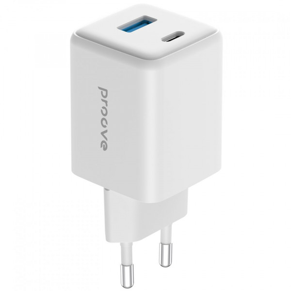  Мережевий зарядний пристрій Proove Pocket GaN 45W Type-C+USB White (WCPG45110002)