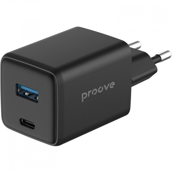  Мережевий зарядний пристрій Proove Pocket GaN 45W Type-C+USB Black (WCPG45110001)