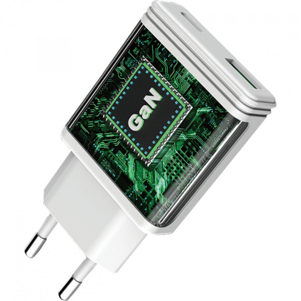  Мережевий зарядний пристрій Proove Slender 45W Type-C+USB White (WCSL45110002)