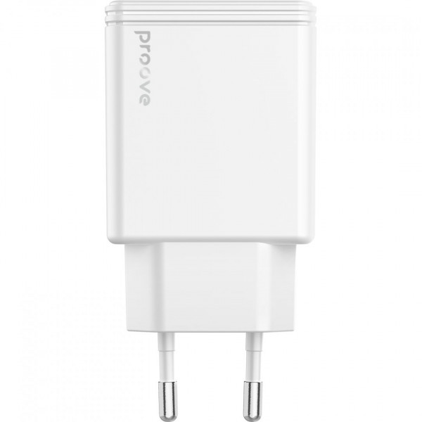  Мережевий зарядний пристрій Proove Slender 45W Type-C+USB White (WCSL45110002)