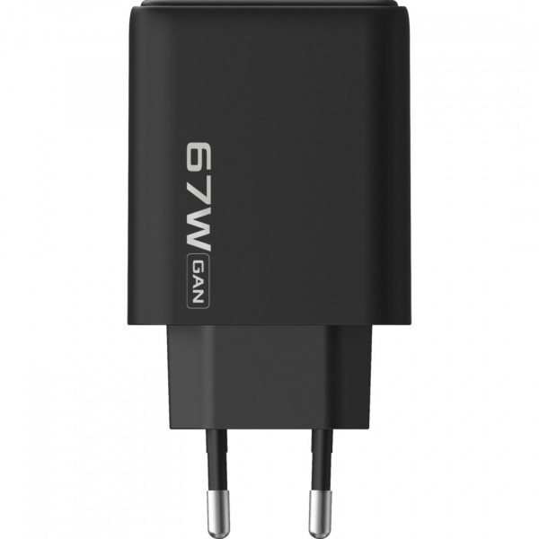  Мережевий зарядний пристрій Proove Silicone Power 2 67W (2 Type-C + USB) Black (WCSP26120001)