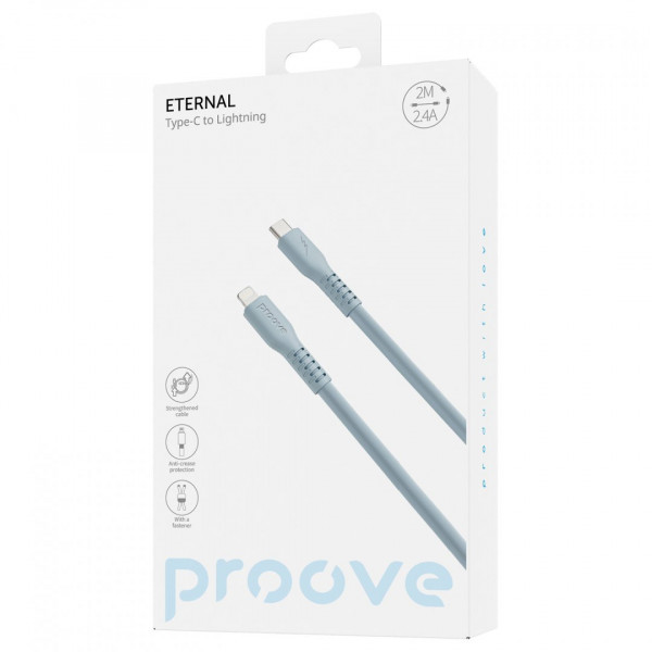  Кабель Proove Eternal Type-C to Lightning 27W (2m) Light Blue (CCET27002128)