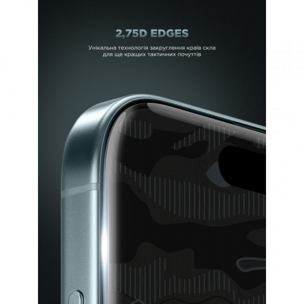  Захисне скло ArmorStandart Infinity Black Icon 275D для iPhone 16 Pro (ARM80301)