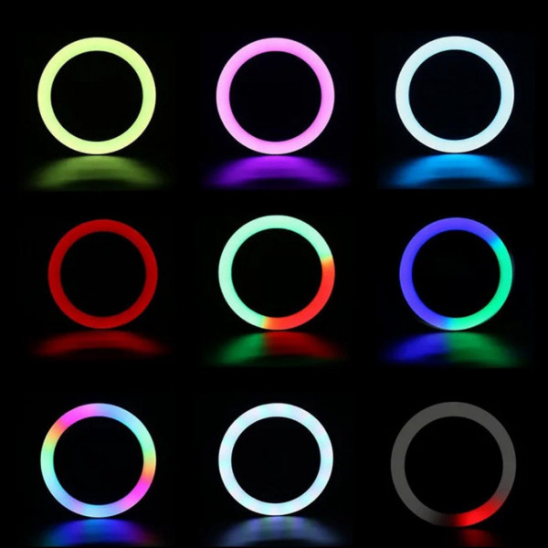  Кільцева лампа RGB MJ18 Black 45см