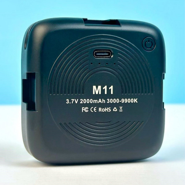  Портативне відеосвітло M11 2000mAh із затискачем